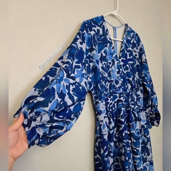 Lela Rose Tulip Crepe Floral Midi Dress - Picture 4 of 11